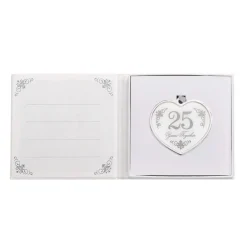 25th Anniversary Heart Ornament - Gift Boxed< Clearance