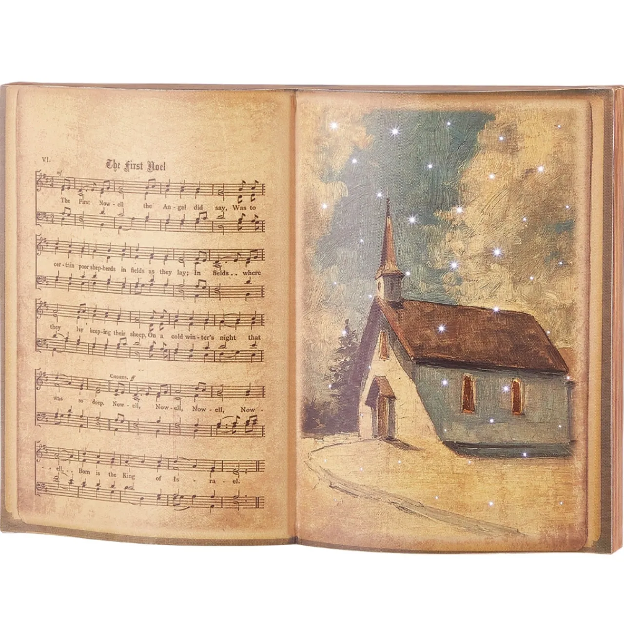 The First Noel Choir Sheet Music LED Twinkling Lighted Book< Outlet
