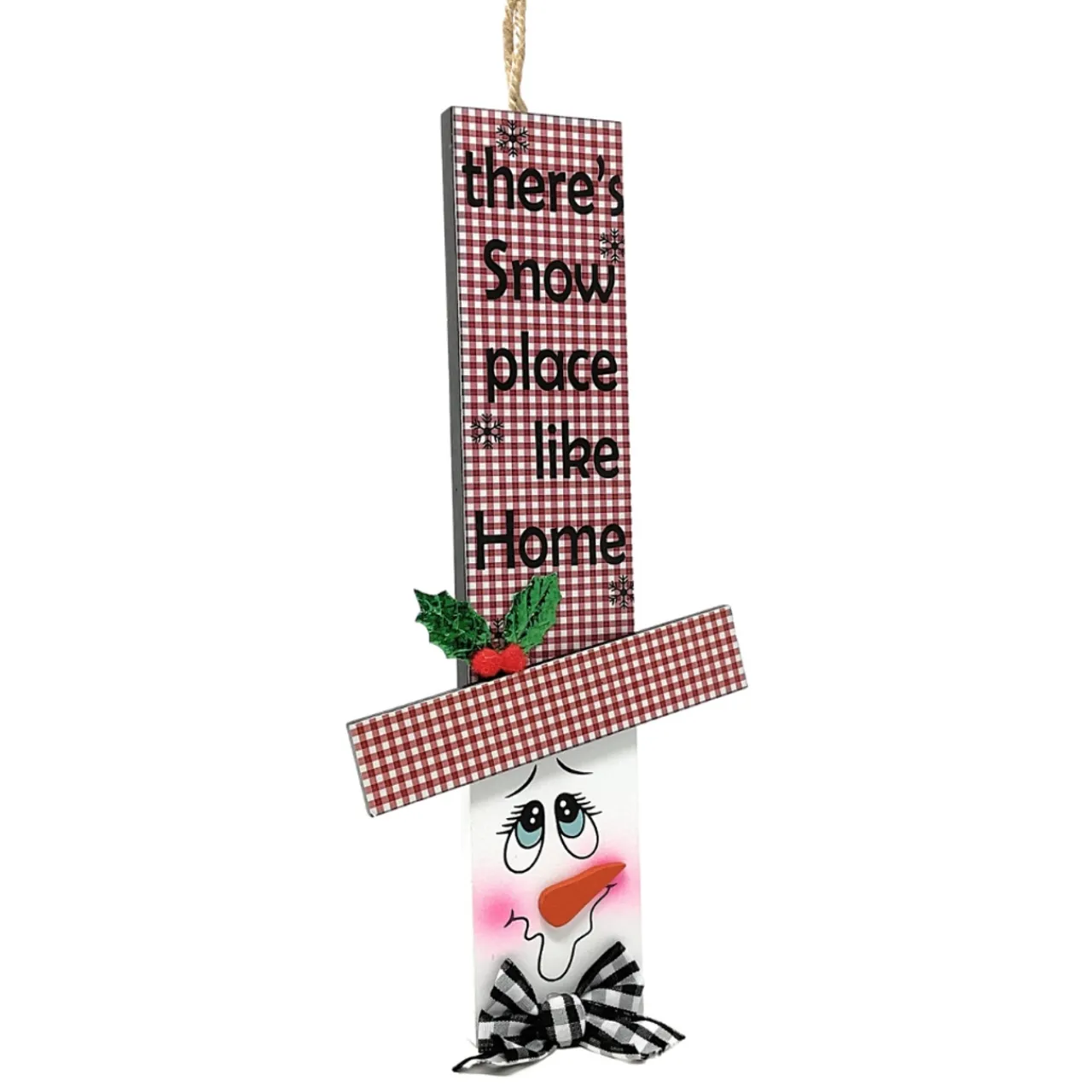 Theres Snow Place Like Home Snowman Head Ornament< Hot