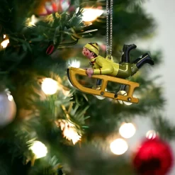 Tin Boy Sledding Ornament< Sale
