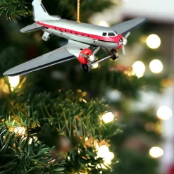 Tin DC-3 Plane Ornament< Clearance
