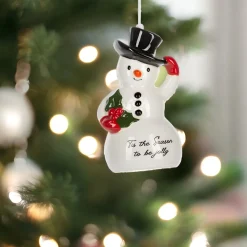 Tis the Season Snowman Bell Ornament< Best