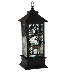 *Top Seller* Wondering Lights Shimmering Water Black Deer Lantern - The Christmas Loft< Best