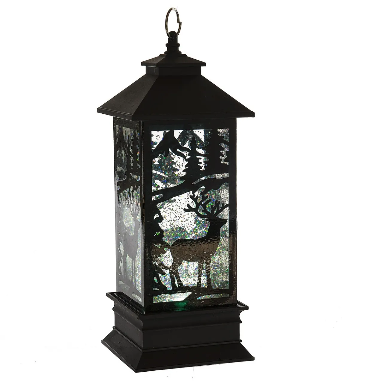 *Top Seller* Wondering Lights Shimmering Water Black Deer Lantern - The Christmas Loft< Best