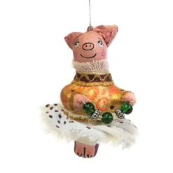 Ukrainian Handcrafted Dancing Pig Christmas Ornament< Best