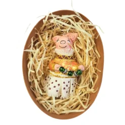 Ukrainian Handcrafted Dancing Pig Christmas Ornament< Best