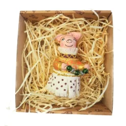 Ukrainian Handcrafted Dancing Pig Christmas Ornament< Best