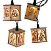 UL 10-Light Wooden Lantern Light Set<Kurt Adler New