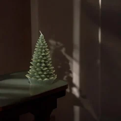 Unscented Evergreen Tree Shaped Candle< Hot