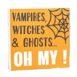 Vampires, Witches, and Ghosts Oh My Wood Block - The Christmas Loft< New