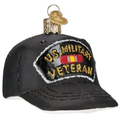 Veterans Cap Ornament - The Christmas Loft<Old World Glass New