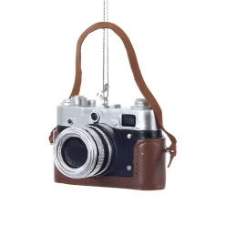 Vintage Black And Silver Camera Ornament, 3.5in Resin, A1531<Kurt Adler Outlet