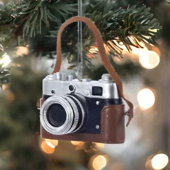 Vintage Black And Silver Camera Ornament, 3.5in Resin, A1531<Kurt Adler Outlet