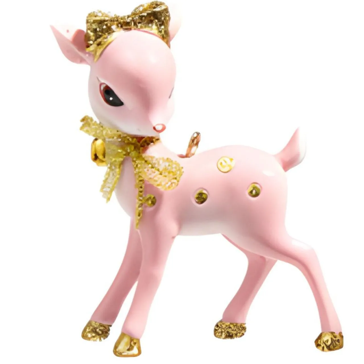 Vintage Pink Deer - Head Turned Ornament< Online