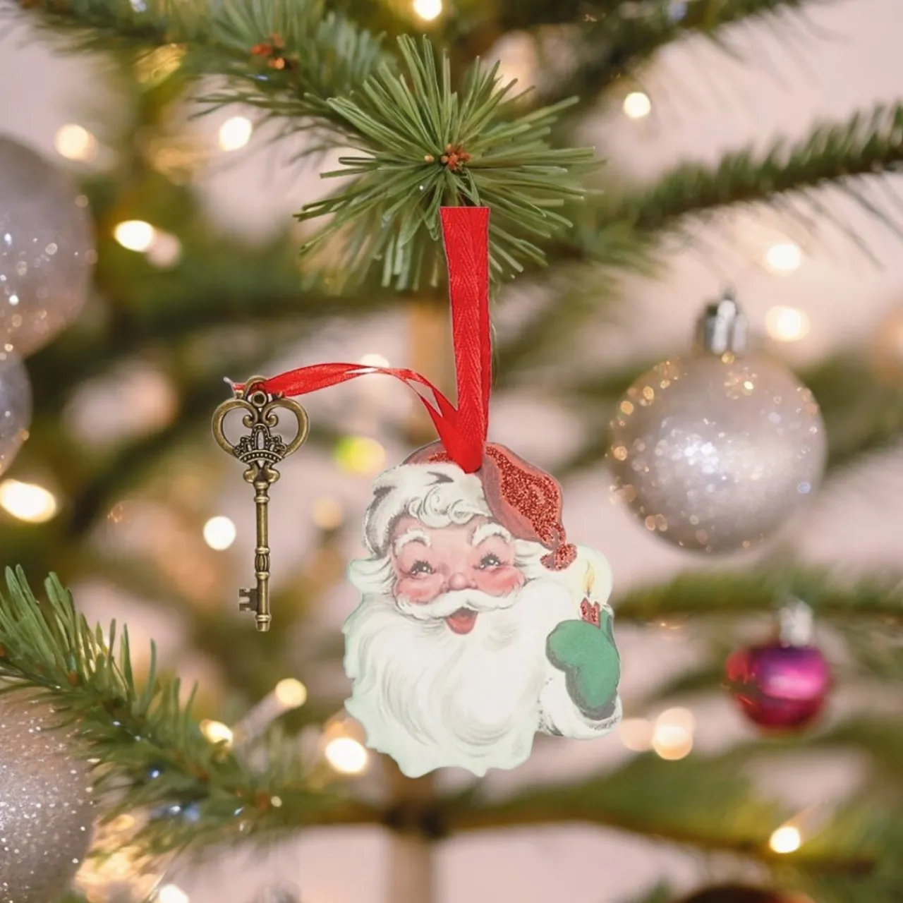 Vintage Santa Claus Key Ornament< Discount