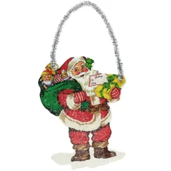 Vintage Santa with Green Sack Ornament< Clearance