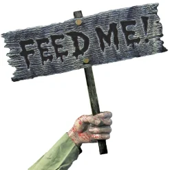 Warning From Below Feed Me Sign< Fashion
