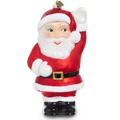 Waving Santa Ornament< Outlet