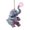 Whimsical Elephant Blowing Bubblegum Ornament<Kurt Adler Sale