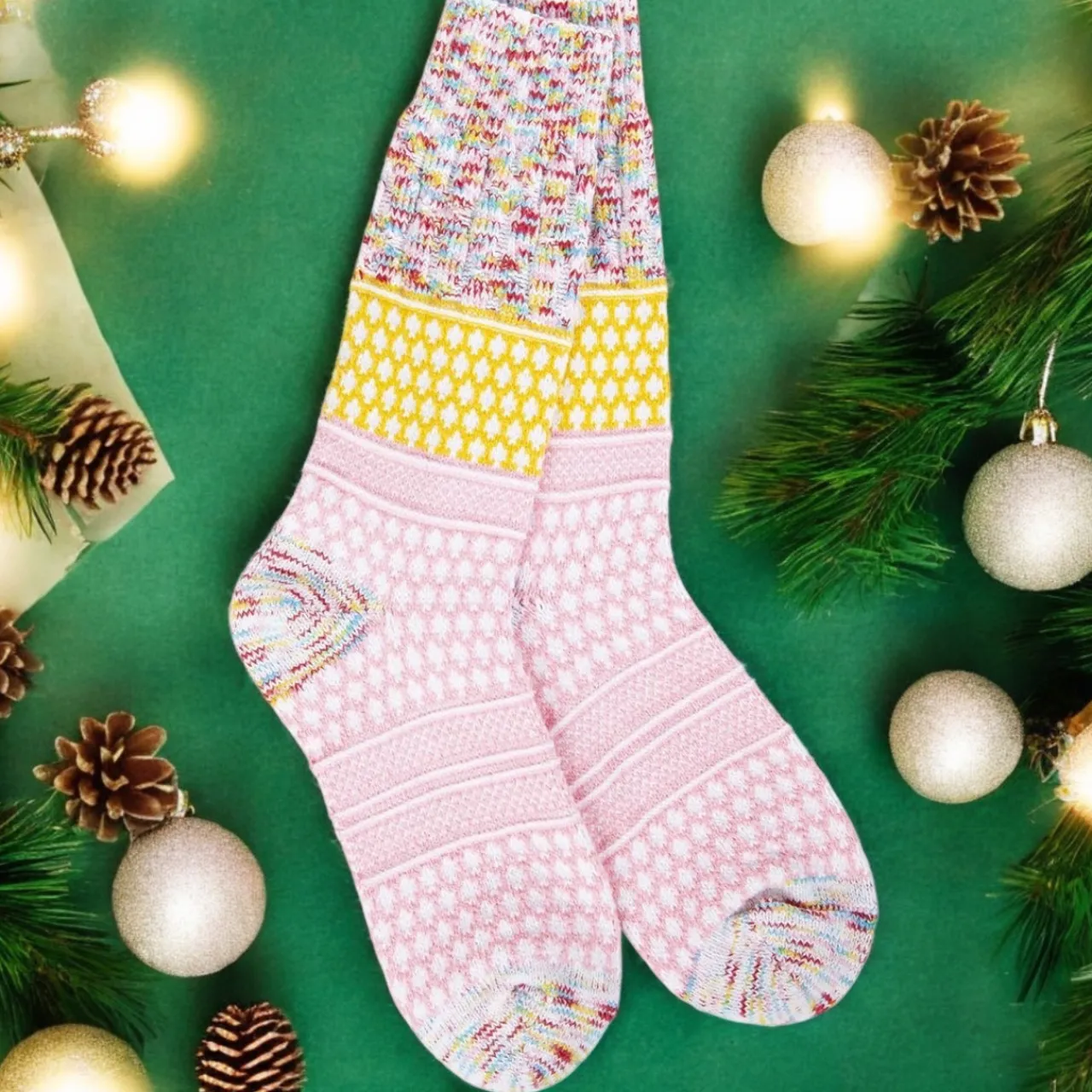 Whimsical Multi Holiday Gallery Textured Crew Socks< Online