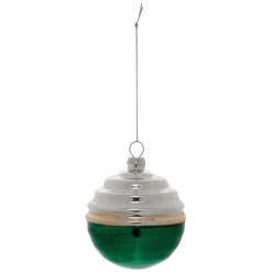 White and Green Ball Ornament< Clearance