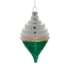 White and Green Ellipse Ornament< Clearance