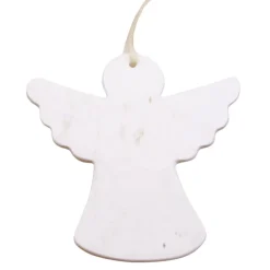 White Angel Cow Horn Ornament< Hot