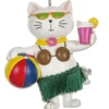 White Beach Cat Ornament< Outlet