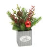 White Christmas Festive Pine Arrangement< New