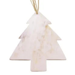 White Christmas Tree Cow Horn Ornament< Hot