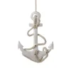 White Glittered Anchor Christmas Ornament<Kurt Adler New