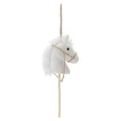 White Hobby Horse Ornament< Sale