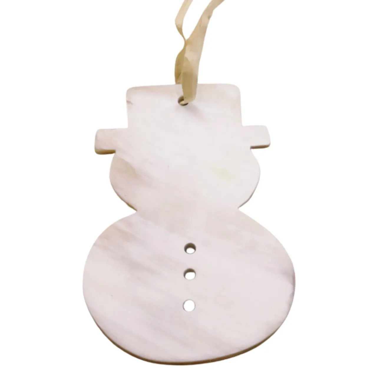 White Snowman Cow Horn Ornamen< Outlet
