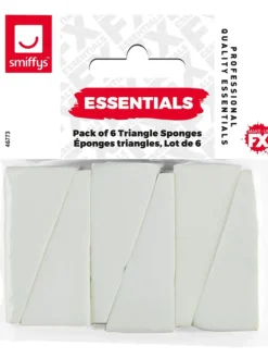 6 white triangle-shaped make-up sponges< Best