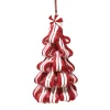 Wide Peppermint Ribbon Candy Striped Tree Ornament< Hot