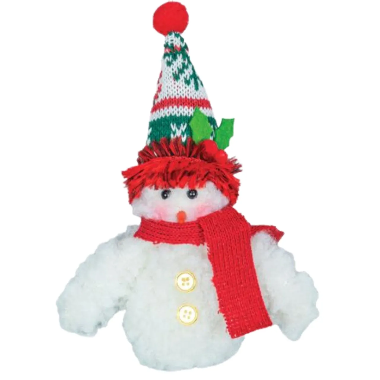 Winter Kisses Snowman With Red Scarf Hanging Ornament< Fashion