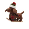 Winter Sport Dog On Sled Ornament< Clearance