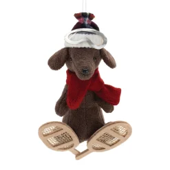 Winter Sport Dog On Snow Shoes Ornament< Best