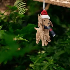 Winter Sport Dog With Skis Ornament< Clearance