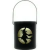 Witch Silhouette LED Candle Metal Bucket< Fashion