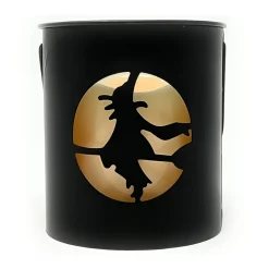 Witch Silhouette LED Candle Metal Bucket< Fashion