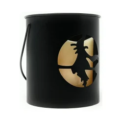 Witch Silhouette LED Candle Metal Bucket< Fashion