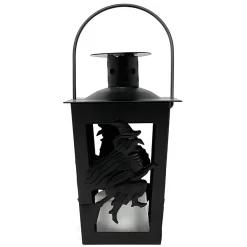 Witch Silhouette Metal Lantern With Timer Tea Light< New