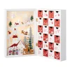 Wood Advent Calendar with Church and Flying Santa Scene<Lumineo Outlet