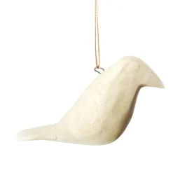 Wood Bird Ornament - Natural< Fashion