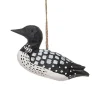 Wood Carved Loon Hanging Ornament< Clearance