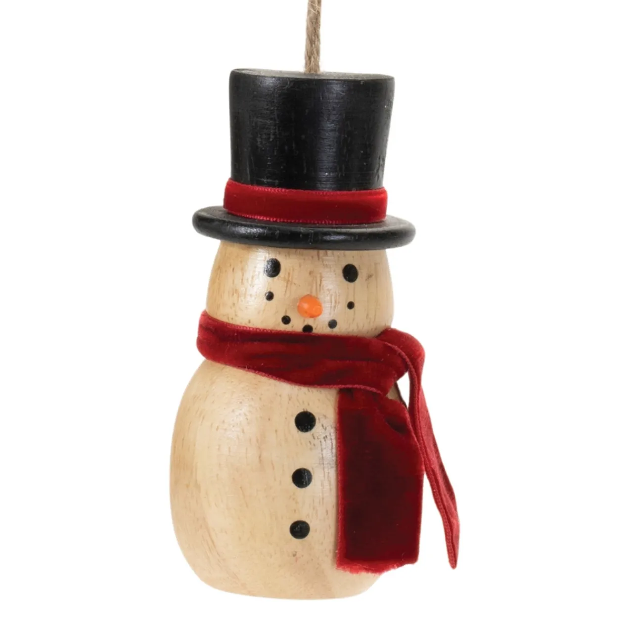 Wood Snowman Ornament< Sale