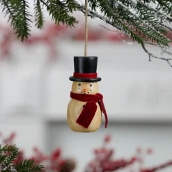 Wood Snowman Ornament< Sale