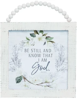 Wooden Decor "Be Still and Know That I am God"< Discount