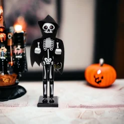 Wooden Halloween Skull Nutcracker<Kurt Adler Hot